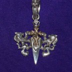 Lions And Dagger Silver Pendant